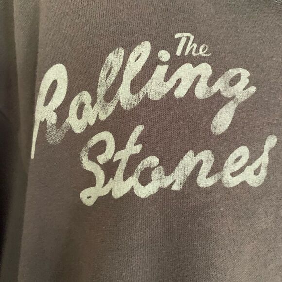 THE Rolling Stones Cropped 1/4 Zip Sweatshirt Sz XXL - Picture 3 of 8
